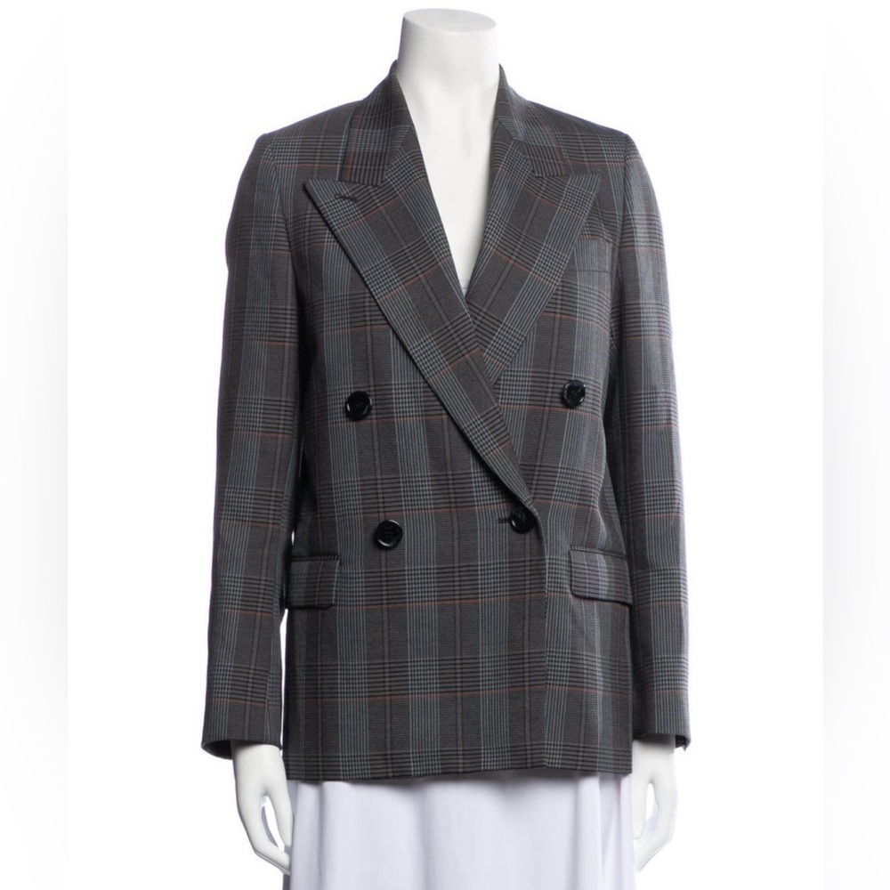 Acne Studios wool blazer in plaid print